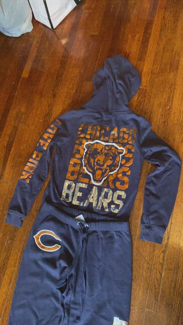 Chicago bears Pink Victoria's Secret hoodie size M, and pants size S