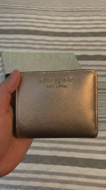 Kate Spade Rose Metallic L-Zip Bifold Wallet Gold - $83 (40% Off Retail)  New With Tags - From Eddy
