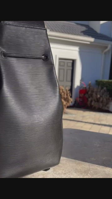 Louis Vuitton Black Epi Noir Sac a Dos Sling Backpack Hobo Drawstring 859821