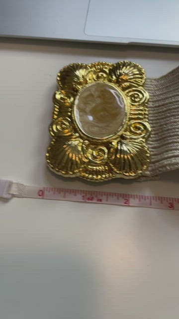 Vintage 80s Rare Kandell & Marcus Stretch Waist Belt with Gold Tone Hardware Lion Head Belt In Vintage Belts for sale - eBay main image 3