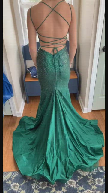 slim fit dress slacks Emerald Green Sequin Prom Dress Detachable Overskirt FD2706 – Viniodress