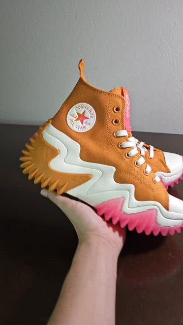 Converse Run Star Motion Hi sneakers in orange and pink