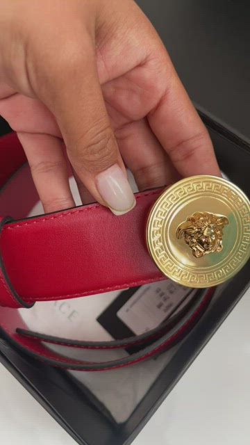 Versace | Accessories | Versace Belt Calf Leather Cherryred  display picture 3