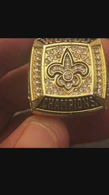 DREW BREES SAINTS SIZE 10.5 SUPER BOWL CHAMPIONSHIP MVP RING WITH RING BOX