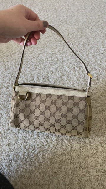 Gucci Abbey D-Ring Pochette GG Canvas at 1stDibs