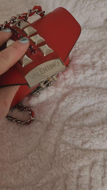 Valentino by Mario ValentinoPaulette Red Velvet Leather Crossbody Bag