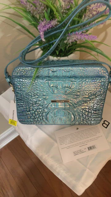 NWT Brahmin Shea Arctic Blue Melbourne Leather Crossbody