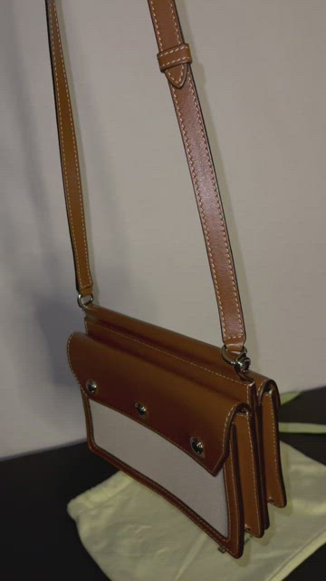 Leather handbag Burberry Camel in Leather - 23431881