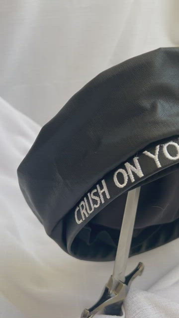 Black rock n roll edgy beret with fun detailing Edgy Beret - Etsy main image 4