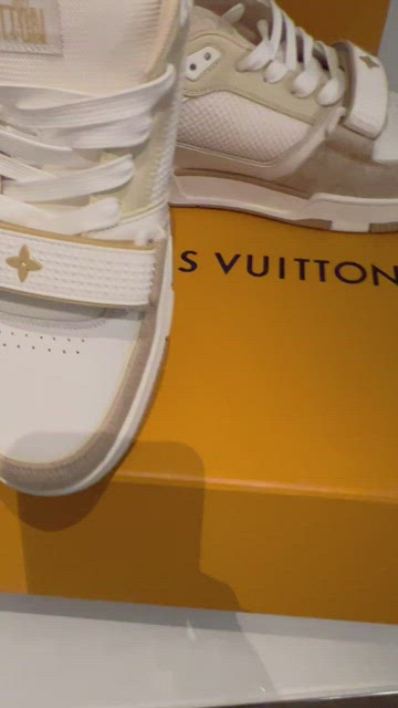 Louis Vuitton LV Trainers Beige Low Top Sneakers - Sneak in Peace