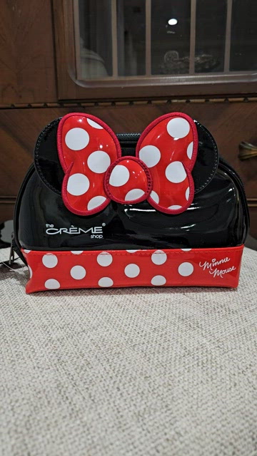 The Crme Shop Minnie Mouse Dome Travel Pouch (Red)