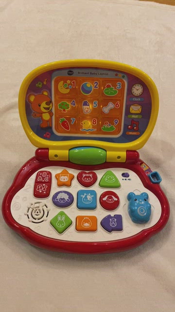 VTECH Brilliant Baby Pink Laptop Interactive Learning Travel Kids Light Up  Toy W