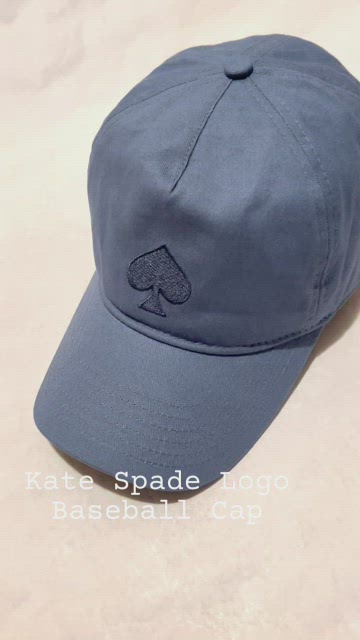 Kate Spade Logo Baseball Cotton Cap Hat Blue/Pink Ksny Logo Baseball Cap | Kate Spade Outlet main image 2