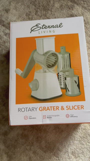 Eternal Rotary Grater And Slicer With 3 Barrels/blades