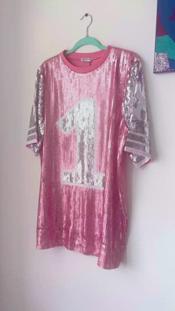 pink sequin jersey dress SWIFT Jersey Dress