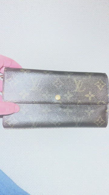 Authentic preloved Sarah wallet MONOGRAM w/ 10 cc slot TH2009 with