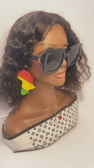 Gucci GG0328s 001 Oversized rectangular Black Gold GG Authentic Sunglasses Gucci | Accessories | Gucci Gg328s 00 Oversized Rectangular  main image 3