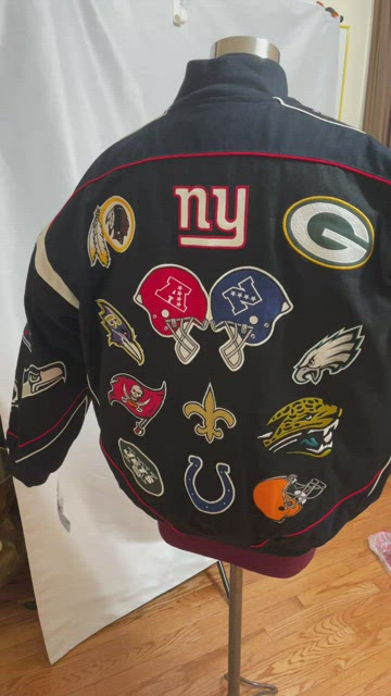 NFL All Teams Black Bomber Jacket - Celebrity Jackets