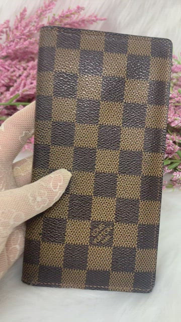 Louis Vuitton, Bags, 59 Authentic Louis Vuitton Damier Ebene Checkbook  Wallet Datecode M1002