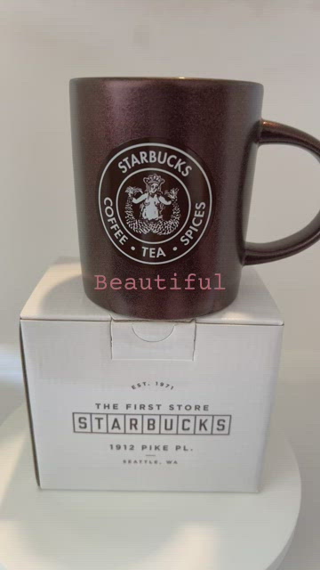 Starbucks The First Coffee Store Pike Place Storefront Soft  Touch Ceramic Travel Mug, 12 oz: Coffee Cups & Mugs