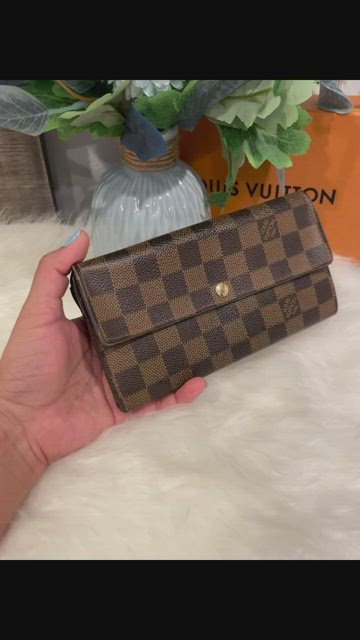 Louis Vuitton, Bags, Louis Vuitton Damier Ebene Sarah Wallet Ca278