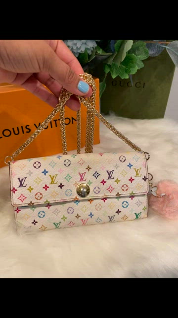 Louis Vuitton, Bags, Murakami Louis Vuitton Sarah Wallet On Chain Th387
