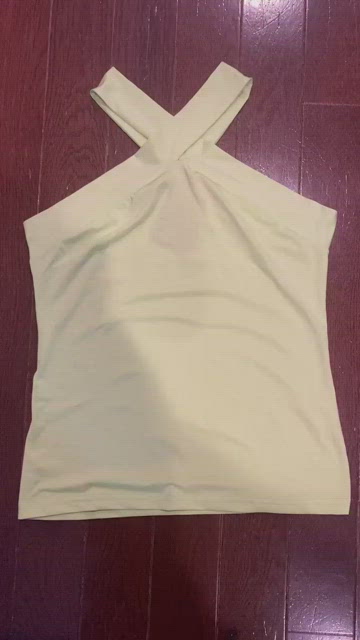 Floerns Women's Solid Criss Cross Halter Top Sleeveless Tee Shirt