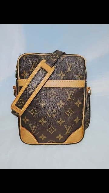 LV Leather Strap 20 Mm Solid Strap Crossbody Big Bag Patina 