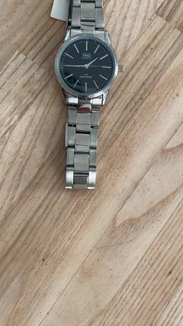Q&Q Ladies Watch Stainless Bracelet Black Dial Stainless Case NWT Q&Q Quartz Watch Black Dial Silver Adj Band WR Women New  main image 3
