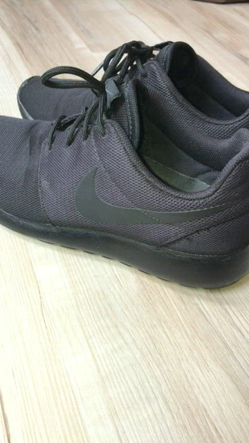 Nike roshe run hot sale full black original