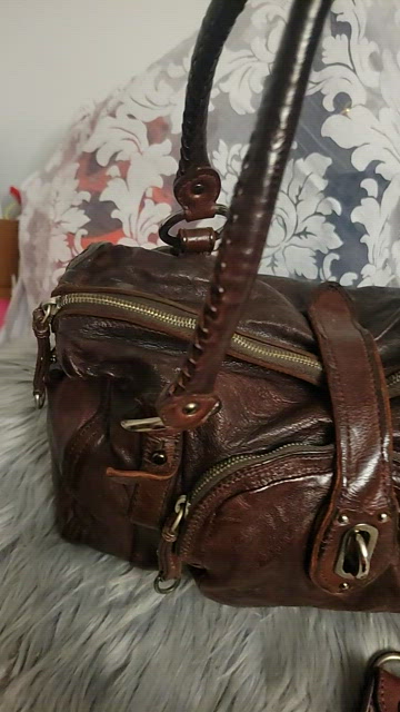 ⭕️SOLD⭕️ MIU MIU Brown Leather Flower Satchel Bag