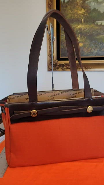 Hermès Pre-Owned Her Bag Cabas Pm 2 In 1 Shoulder Tote Bag in Red