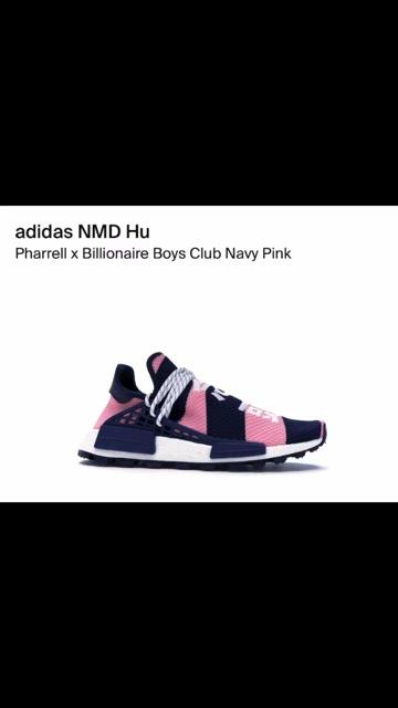 Pharrell x Billionaire Boys Club x NMD Human Race Trail Heart & Mind  Navy/Pink