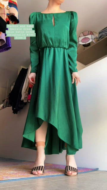 Sachin and Babi Emerald Green Dress Size 2