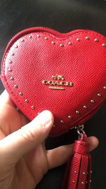 Best New Coach Heart Coin Bag--great Gift for sale