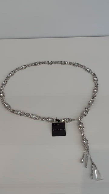 St. John | Accessories | St John Silver Chain Crystal Belt 