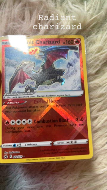 Authentic Pokemon TCG Radiant Charizard Crown Zenith 020/159 Holo Radiant