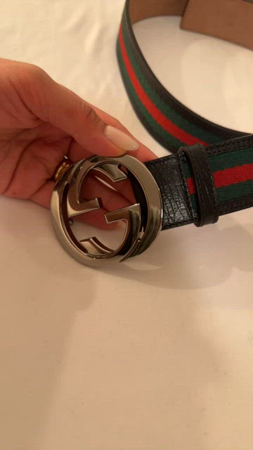 Gucci Leather-Trimmed Belt w/ Tags - Size 38