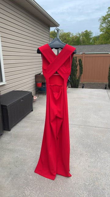 Thinking Out Loud Red Backless Jumpsuit
