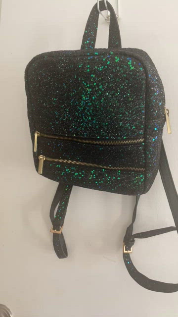 Skinny Dip Denim sequin stars festival backpack NWOT zipper closure 11x10 Skinny dip glitter backpack - Gem main image 3