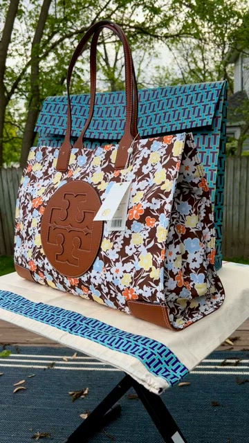 Tory Burch Robinson Double Zip Expandable Sides Large Crossbody Tote Retail  $575