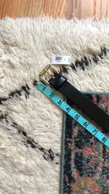 Banana Republic Black Leather Trouser Belt Gold Hardware Denim M Adjustable Leather Trouser Belt | Banana Republic Factory main image 4
