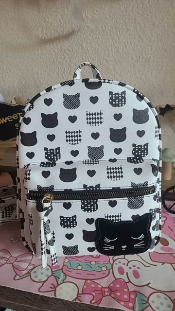 Under One Sky, Bags, Underone Sky Kitty Cat Black White Mini Backpack