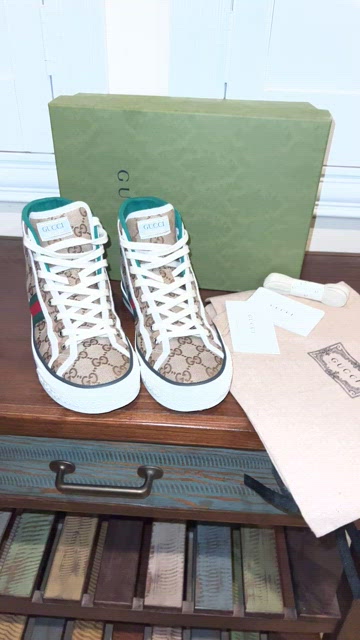 Gucci Tennis 1977 High Top GG (Women's) - 627838 HVK70 9765 - US