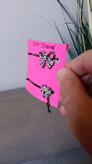 New Vintage! BETSEY JOHNSON Black Rhodium Plated Pavè Crystal Bobby Pins. Betsey Johnson Vintage Tzarina Sugar Plum Purple Crystal  main image 3