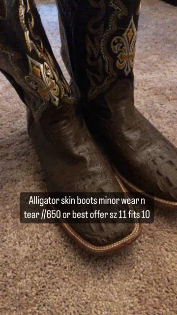 Shoes | Alligator Skin Boots Made In Mexico With Stamp  display picture 1