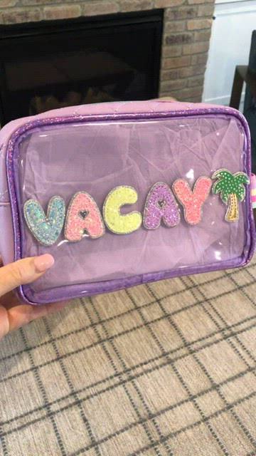 Vacay' Clear Black Pouch