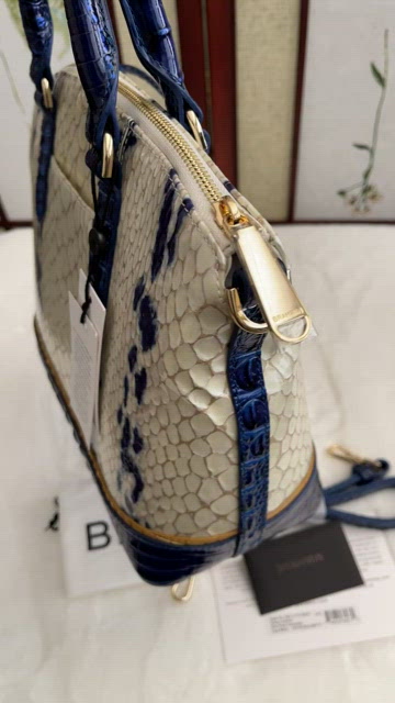 Brahmin Freshwater Duxbury Satchel (Shell White) Handbags - ShopStyle