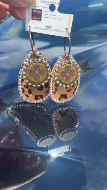 Up-Cycled Louis Vuitton Earrings Large