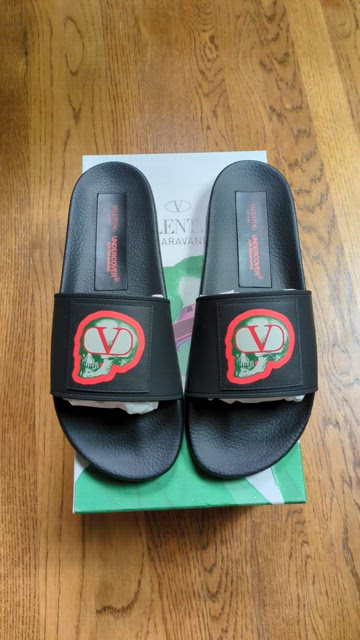 NIB Valentino Black Skull Pool Slide Undercover Jun Takahashi Collab Men\'s EU 45 Undercover | Shoes | Nib Valentino Black Skull Pool Slide  main image 4